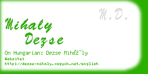 mihaly dezse business card